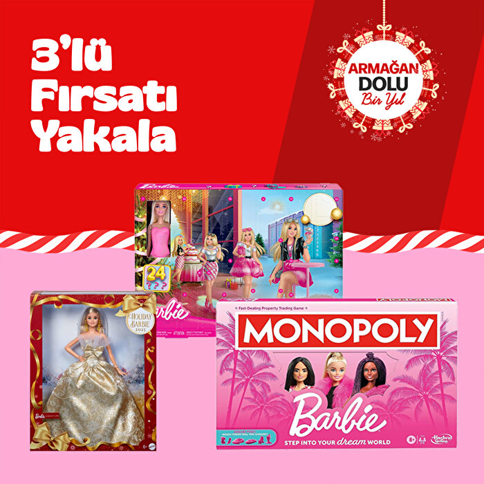 Barbie Yılbaşı Paketi: 3’ü Bir Arada Eğlence ve Koleksiyon Seti