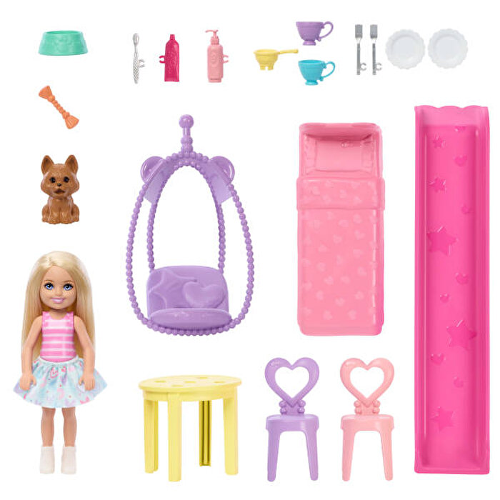Barbie Chelsea Açılır Bebek Evi JFW49