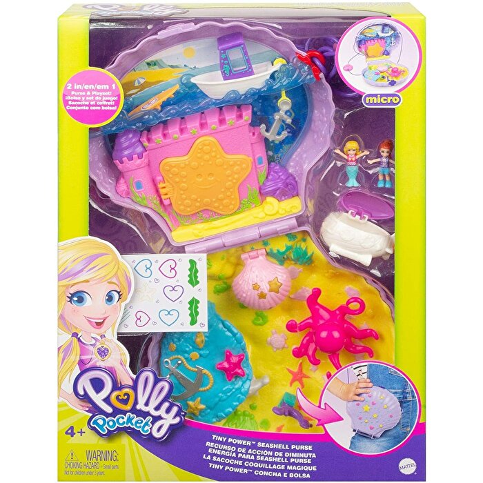 Polly Pocket Çanta Olabilen Micro Oyun Setleri Seashell Purse GNH11