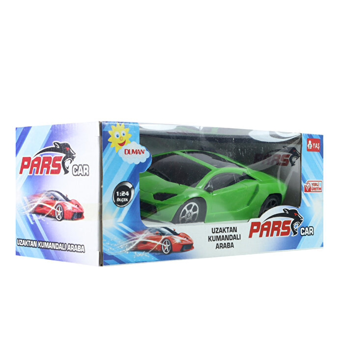 1:24 Pilli Uzaktan Kumandalı 2 Fonksiyonlu Yeşil Pars Lamborgini