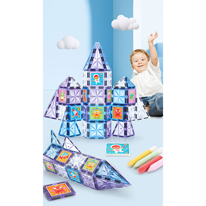 Magnepaint Boyanabilen Bloklar Manyetik Oyun Seti 58 Parça