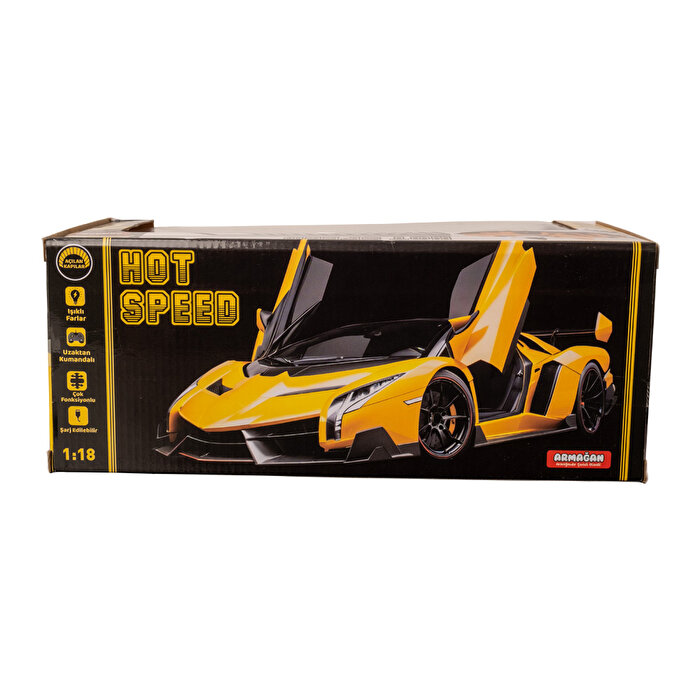 1:18 Full Fonksiyon Uzaktan Kumandalı Araba Sarı