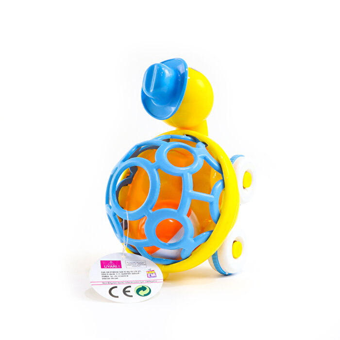 Sevimli Kaplumbağa Çıngıraklı Top Mavi