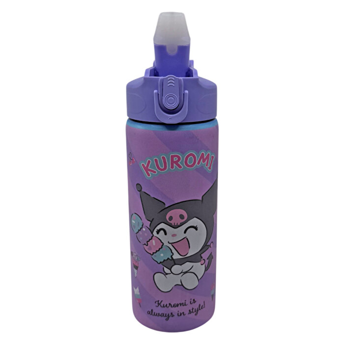Kuromi Çelik Mor Matara 600 Ml
