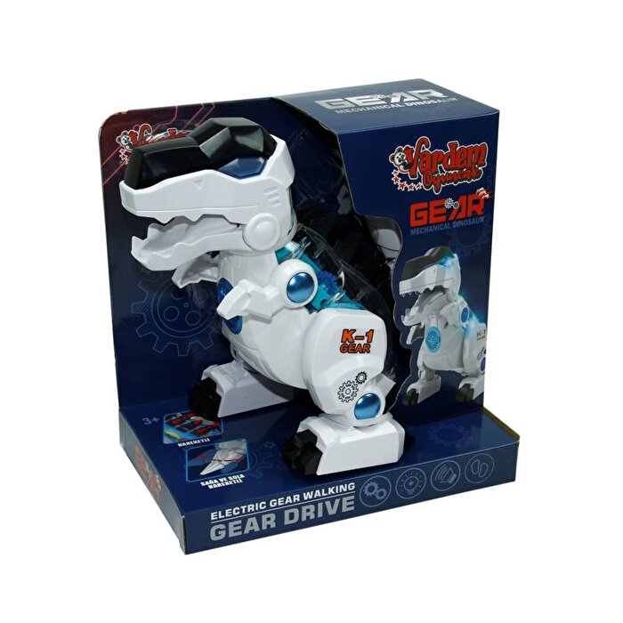 Işıklı, Müzikli ve Hareketli Beyaz Robot Dinozor