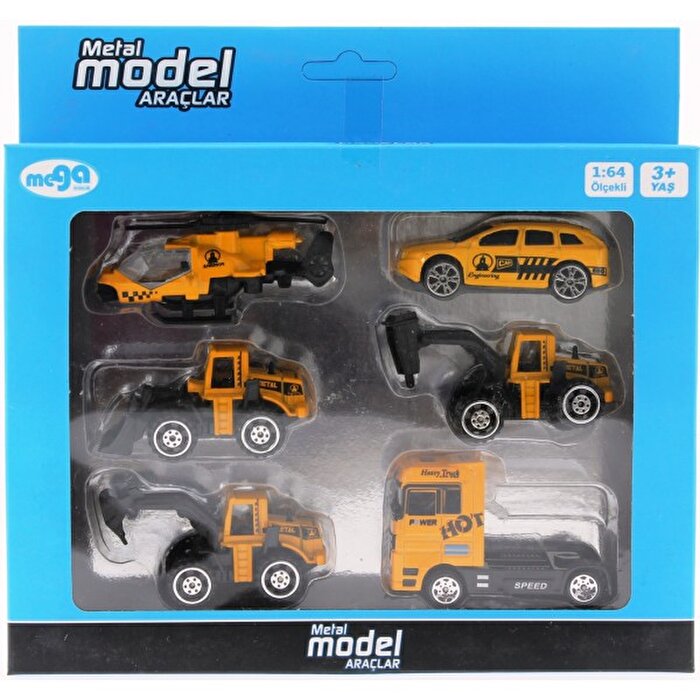 Altılı İş Makineleri Die-Cast Set TN-1021C