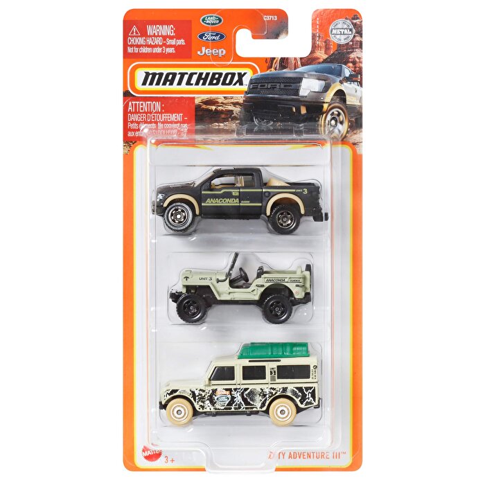 Matchbox Üçlü Araba City Adventure III HFK18