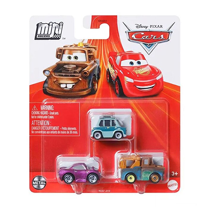 Cars Mini Karakter Arabalar Üçlü Paket HLL67