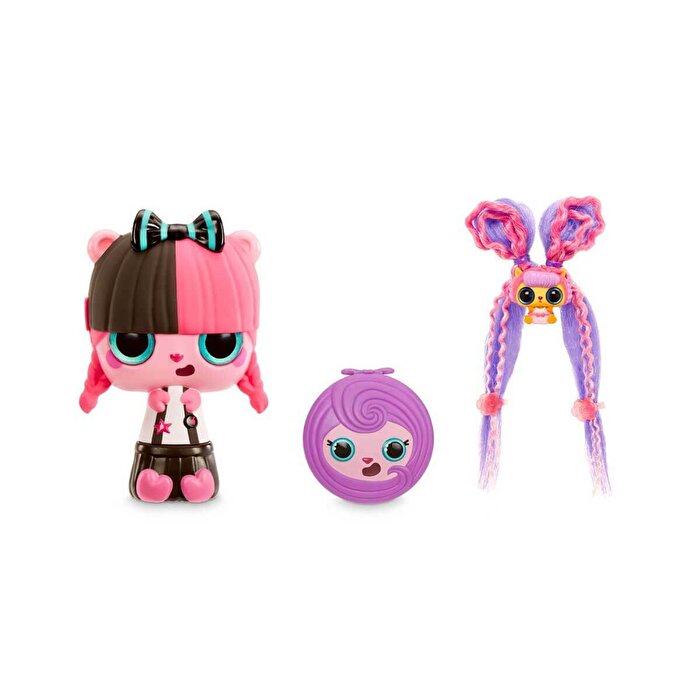 Pop Pop Sürpriz Saçlar 3'ü 1 Arada Siyah Pembe Saçlı