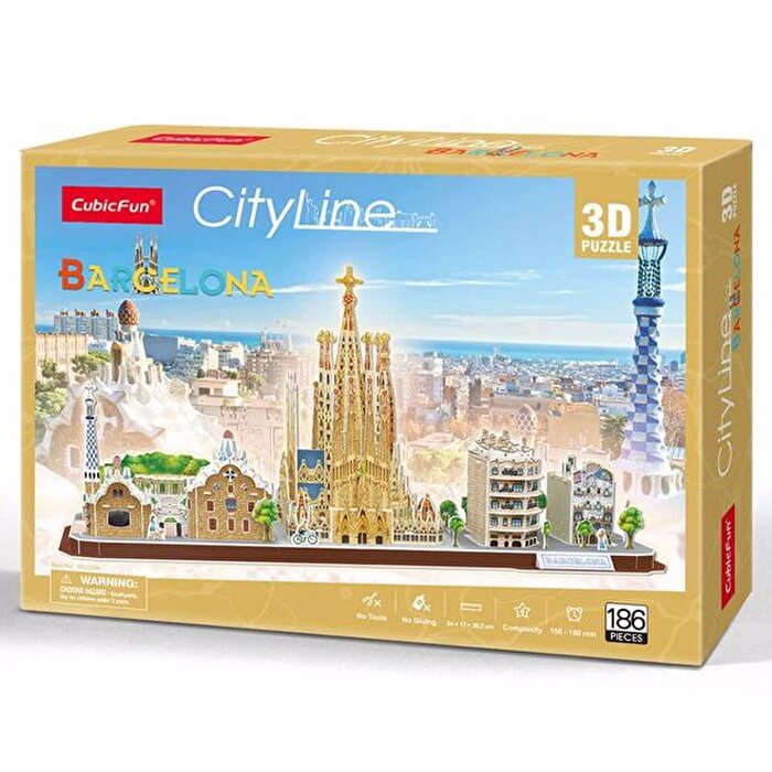 Cubic Fun Barcelona İspanya 3D Puzzle 186 Parça