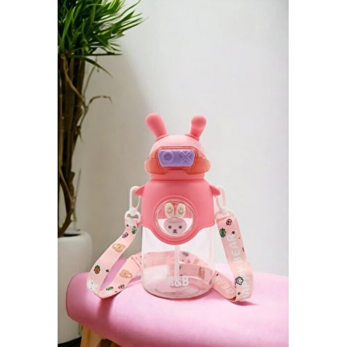 Tavşan Robot Matara Pembe