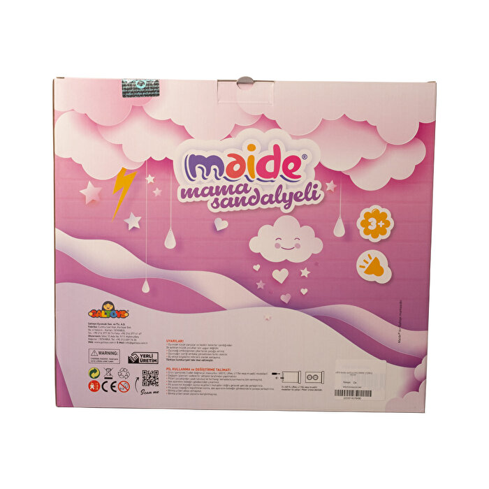 Konuşan Maide Bebek Mama Sandalyeli Oyun Seti Çiçek Tişörtlü