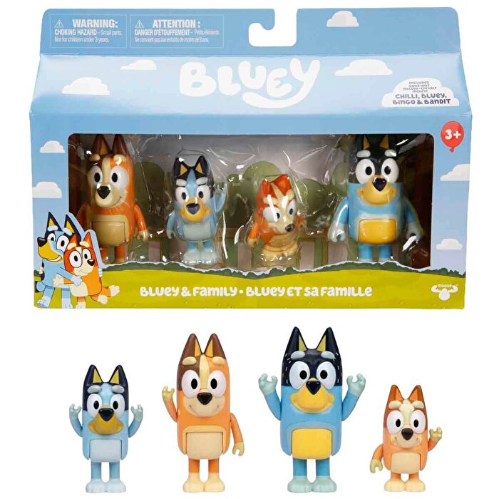 Bluey 4'lü Figür Seti Bluey & Family