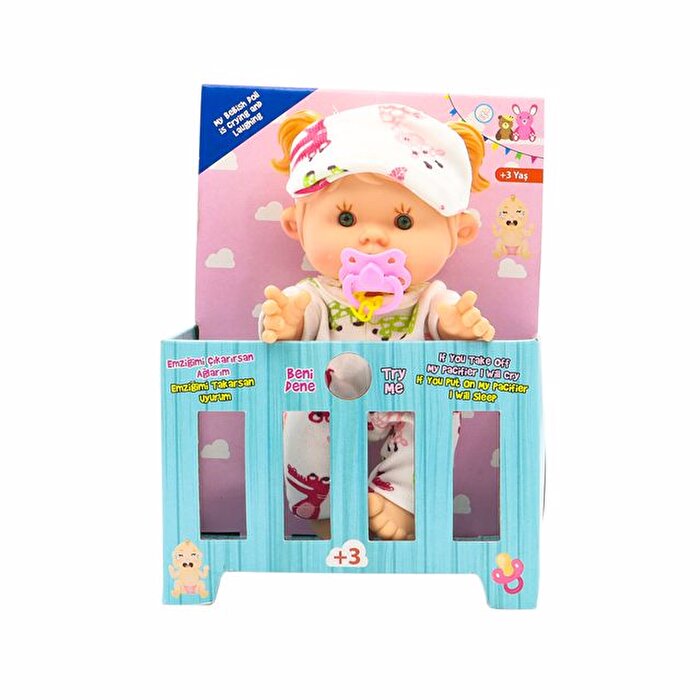 Ağlayan Bebiş Bebek Beyaz Dinozorlu