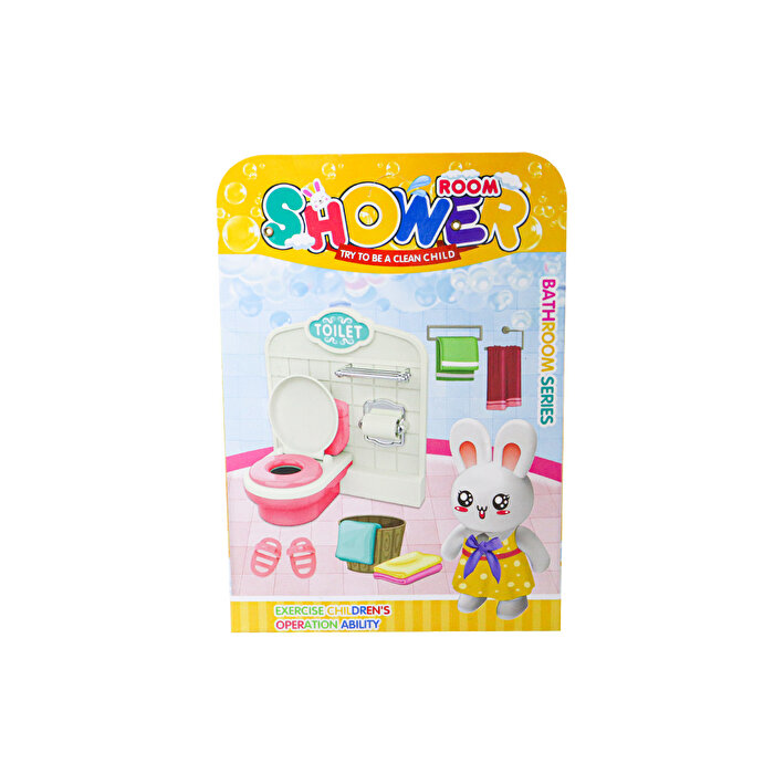 Minik Tavşan Banyoda Oyun ve Aksesuarlı Tuvalet Seti