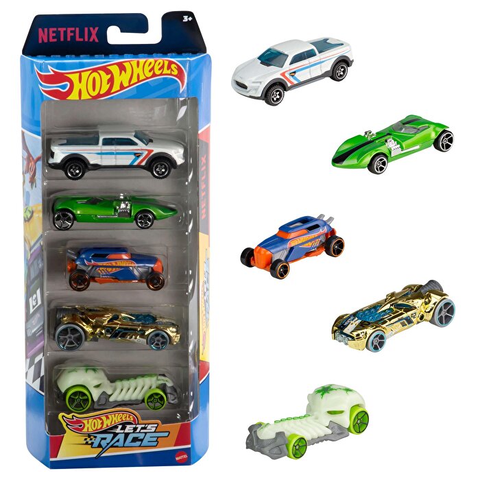 Hot Wheels Beşli Araba Seti Hot Wheels Lets Race HTV42