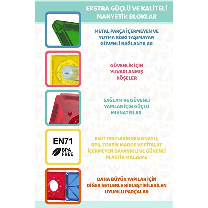 Magly Ball Run Parkur Oyunu 101 Parça Manyetik Yapı Seti