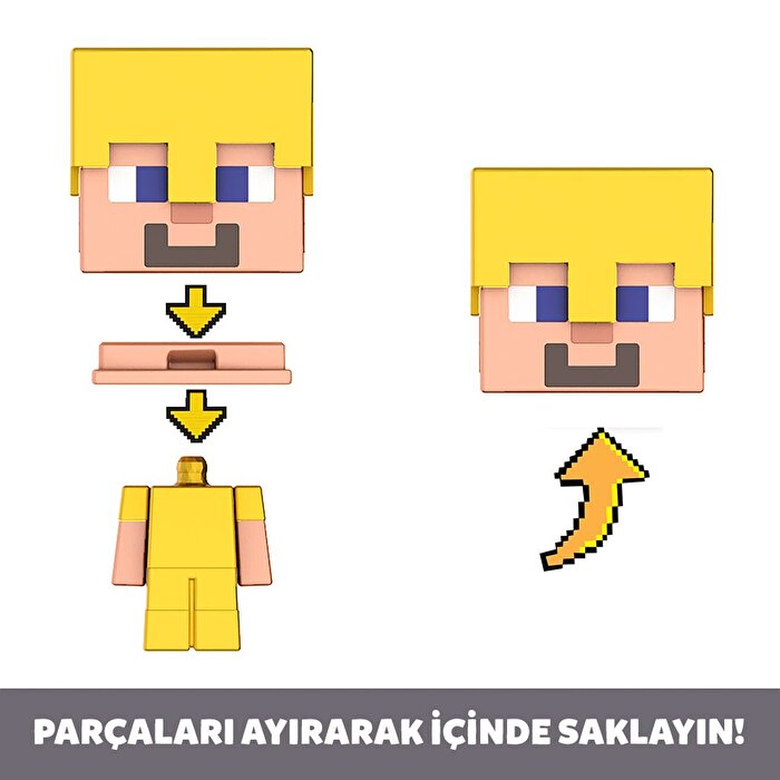 Minecraft Mini Figürler Gold Armor Steve HDW01