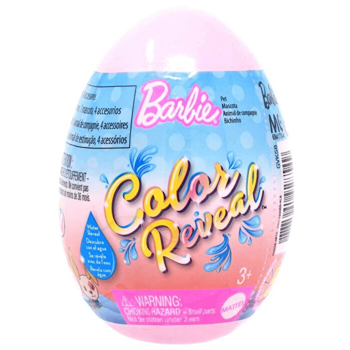 Barbie Color Reveal Renk Değiştiren Sürpriz Hayvan Figürü Seti Krem Rengi