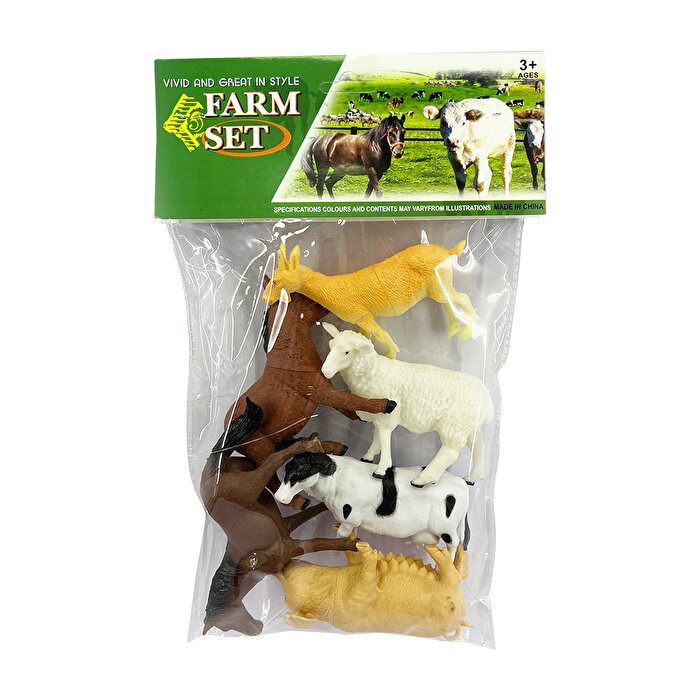 Poşette 6'lı Çiftlik Hayvan Seti
