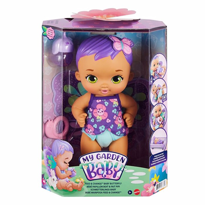 My Garden Baby Kelebek Bebeğimin Bakım Zamanı Mor Saçlı Bebek GYP11