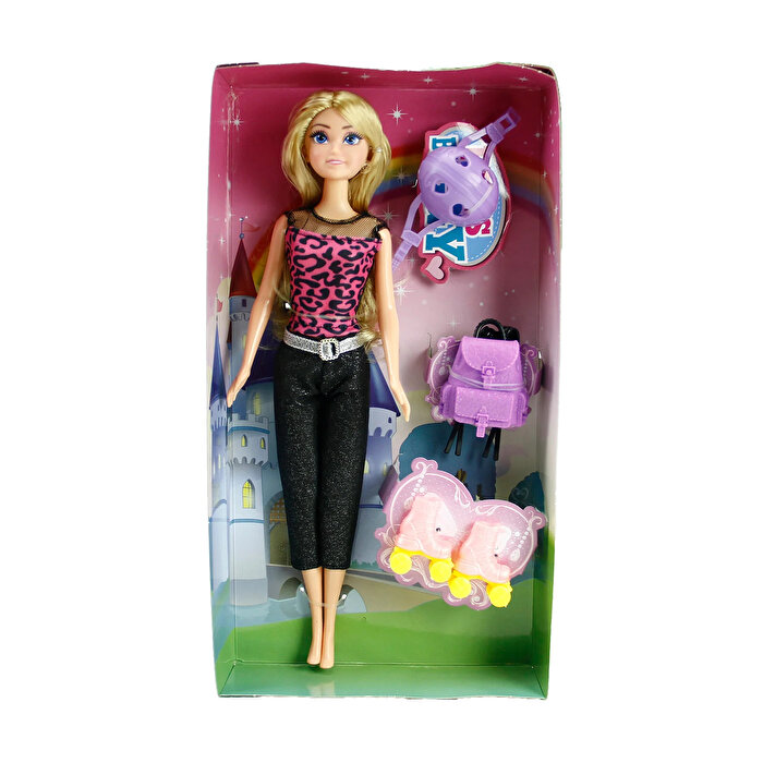 Sasa Girls Paten Aksesuarlı Sarışın Bebek