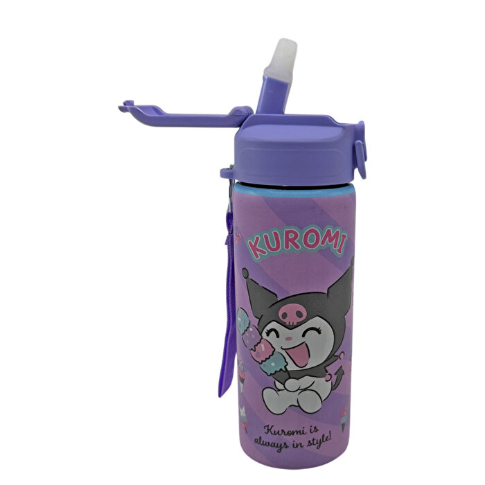 Kuromi Çelik Mor Matara 600 Ml