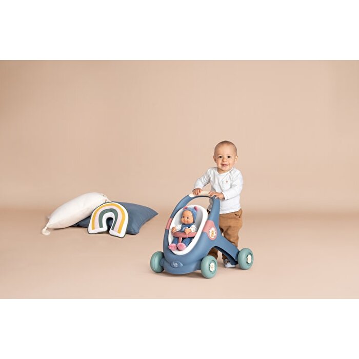 Little Smoby Baby Walker 3'ü 1 Arada Yürüteç ve Bebeği