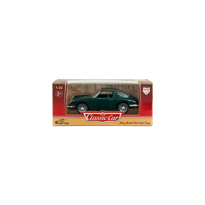 Die Cast 1:32 Retro Spor Araba Koyu Yeşil
