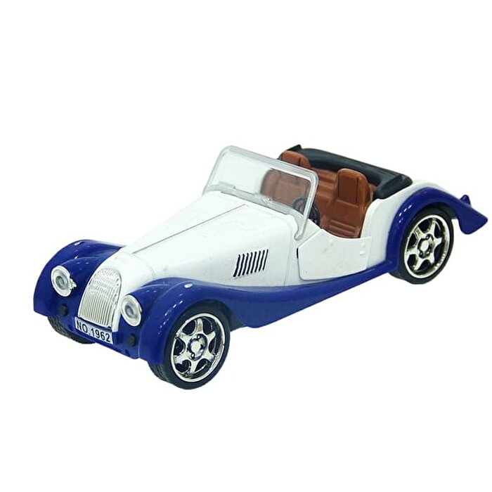 Sesli Işıklı Metal Çek Bırak Vintage Klasik Lacivert Beyaz