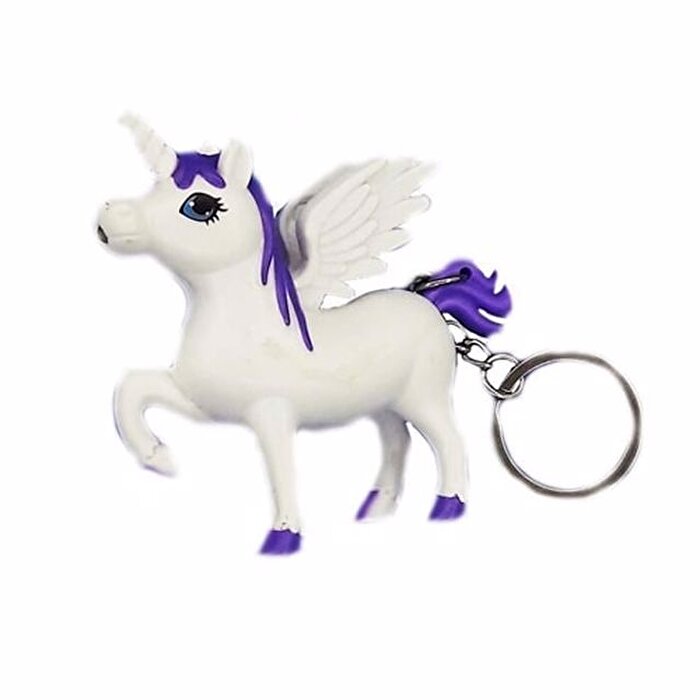 Pegasus Işıklı Sesli Mor Anahtarlık