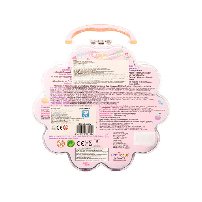 Hot Focus Sparkle Taşınabilir Işıltılı Tırnak ve Makyaj Seti