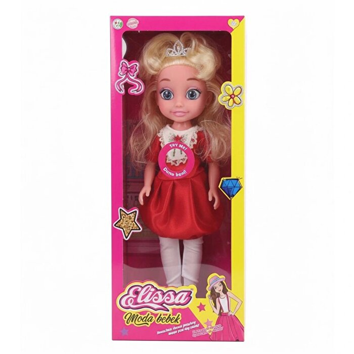 Elissa Prenses Taçlı Kız Oyuncak Bebek