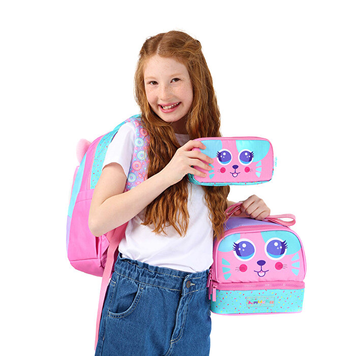 Kaukko Kids Cute Face Mouse Okul Çantası