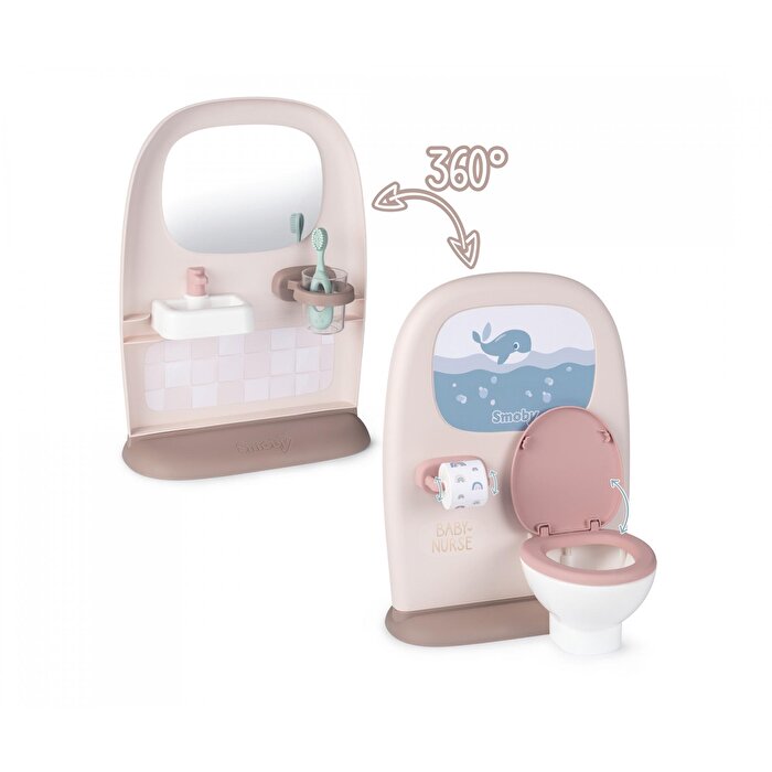 Smoby Baby Nurse Eğitici 2'si 1 Arada Tuvalet ve Lavabo Seti