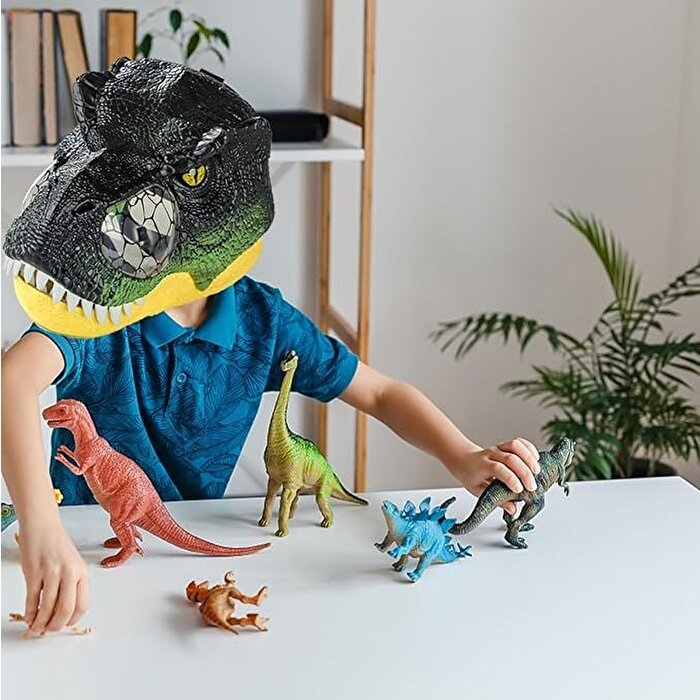 Işıklı ve Sesli T-Rex Maskesi
