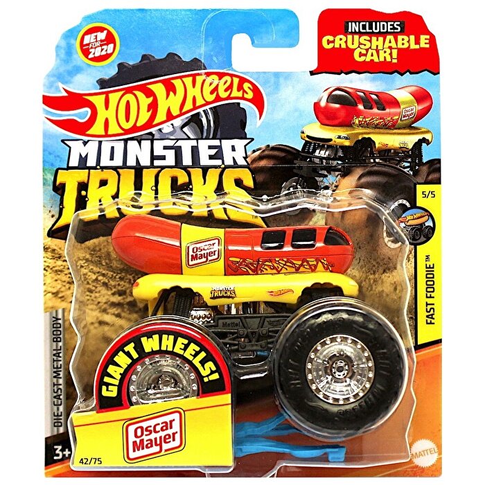 Hot Wheels Monster Trucks 1:64 Arabalar Oscar Mayer GJD82