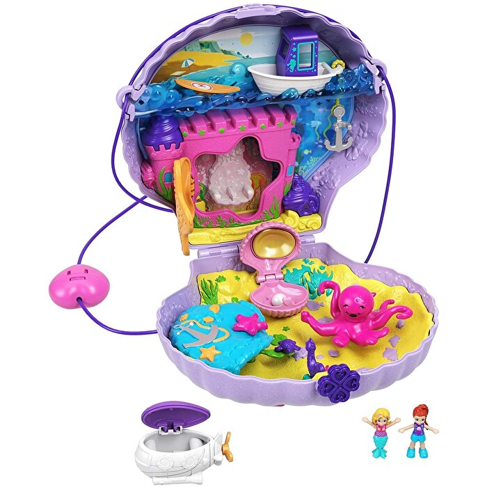 Polly Pocket Çanta Olabilen Micro Oyun Setleri Seashell Purse GNH11