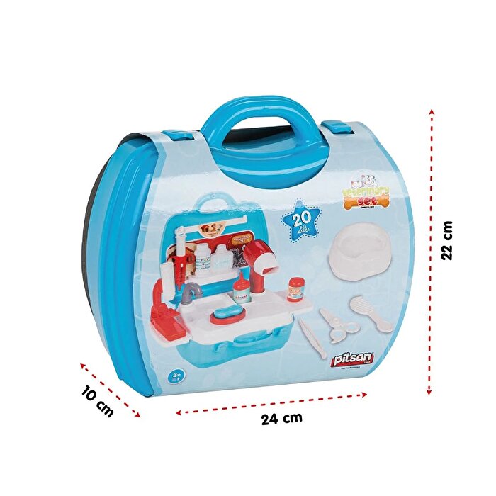 Pilsan Aksesuarlı Çantalı Veteriner Seti 21 Parça