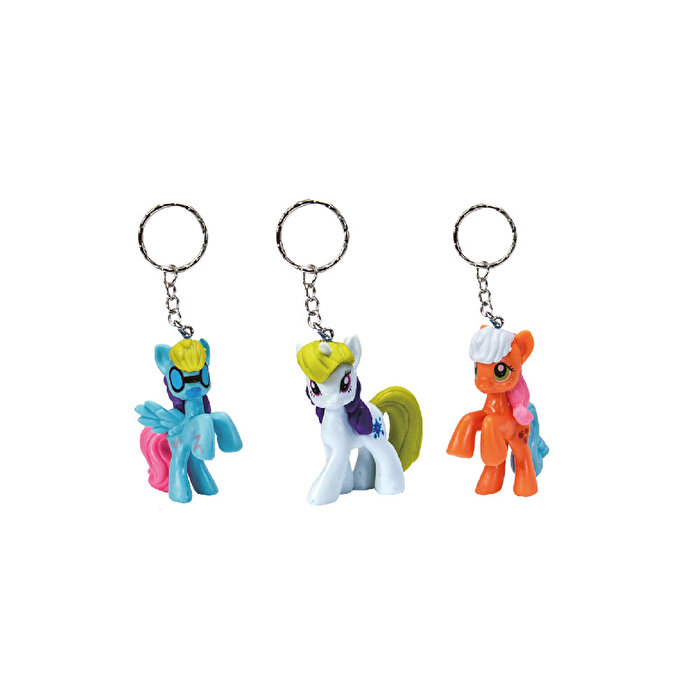 Küçük Pony ve Çıkartmalı Metal Anahtarlık