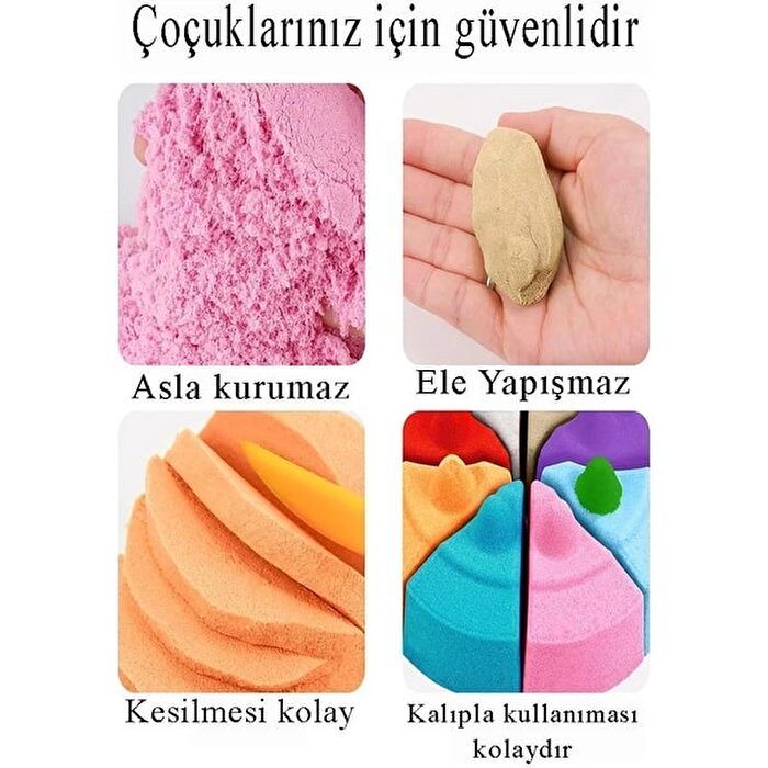 Kovalı Kinetik Kum ve Kalıplar 1000 Gr