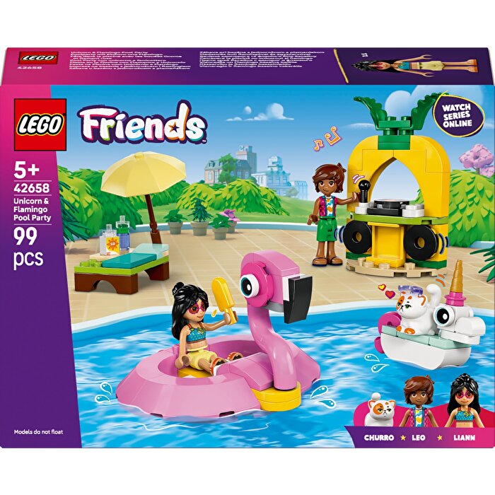 LEGO Friends Tek Boynuzlu At ve Flamingo Havuz Partisi 42658