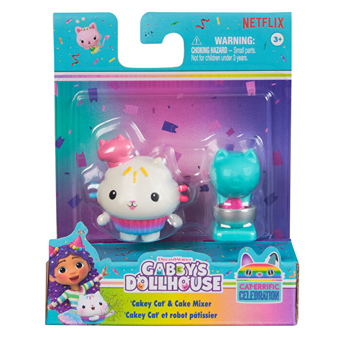 Gabby’s Dollhouse Cakey Cat & Cake Mixer Figür ve Aksesuar Seti