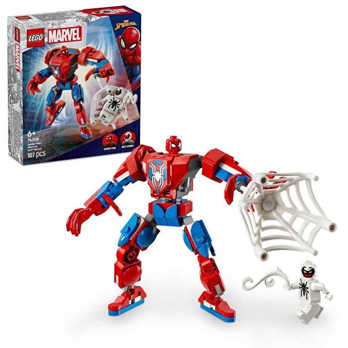 LEGO Marvel Örümcek Adam Robotu Anti Venom’a Karşı 76308