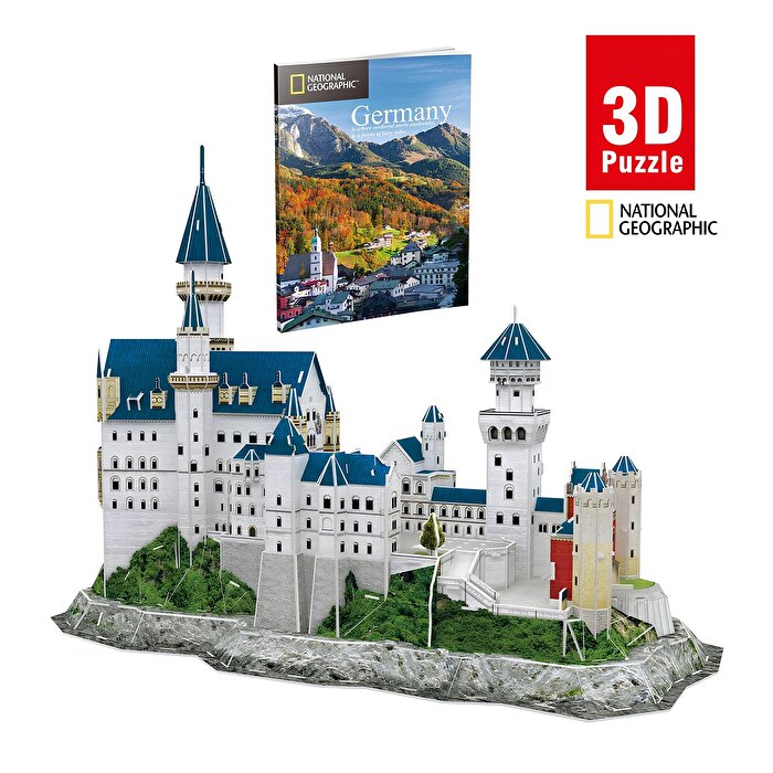 Nessiworld National Geographic 3D Puzzle Neuschwanstein Kalesi Almanya