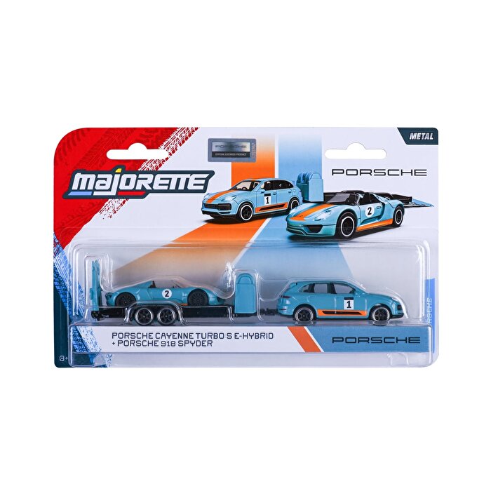 Porsche Deluxe Trailer 3’lü Set Porsche Cayenne Turbo S E-Hybrid + Porsche