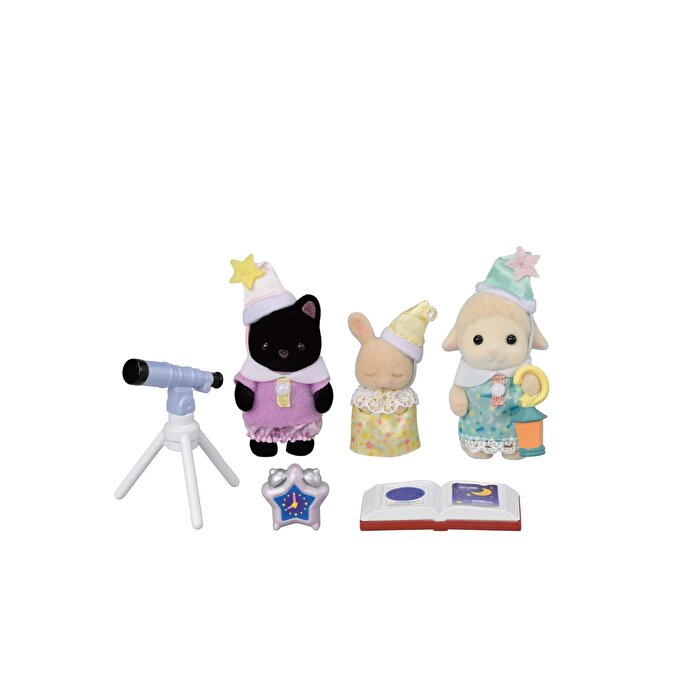 Sylvanian Families Anaokulu Arkadaşları Pijama Partisi Üçlüsü