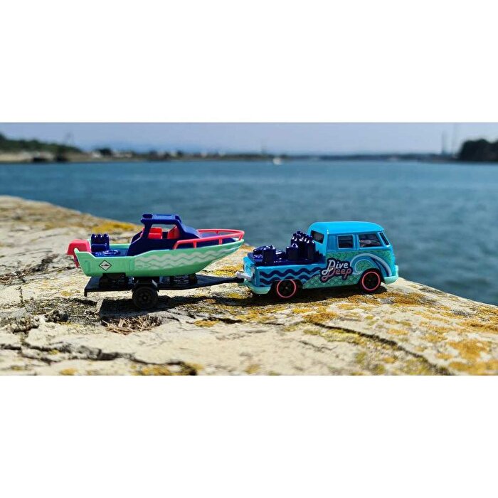 Majorette 1:64 The Originals Volkswagen T1 Taşıyıcı Tekne Mavi