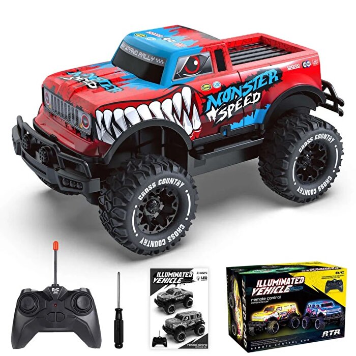1:20 Uzaktan Kumandalı Full Fonksiyon Speed Monster Kamyonet Kırmızı