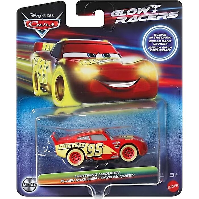 Cars Karanlıkta Parlayan Yarışçılar Tekli Karakter Araçlar Lightning Mcqueen HPG77